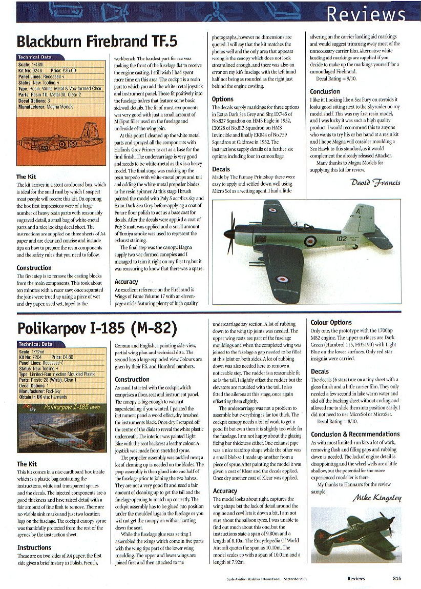 Scale Aviation Modeller International 2001-09